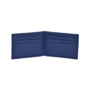 Navy Blue Bi-Fold Mens Leather Wallet by Jacket Field