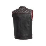 Sinister Club Style Mens Black Cowhide Leather Motorcycle Vest by Jacket Field
