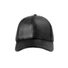 Mens Black Faux Leather Cap by Jacket Field