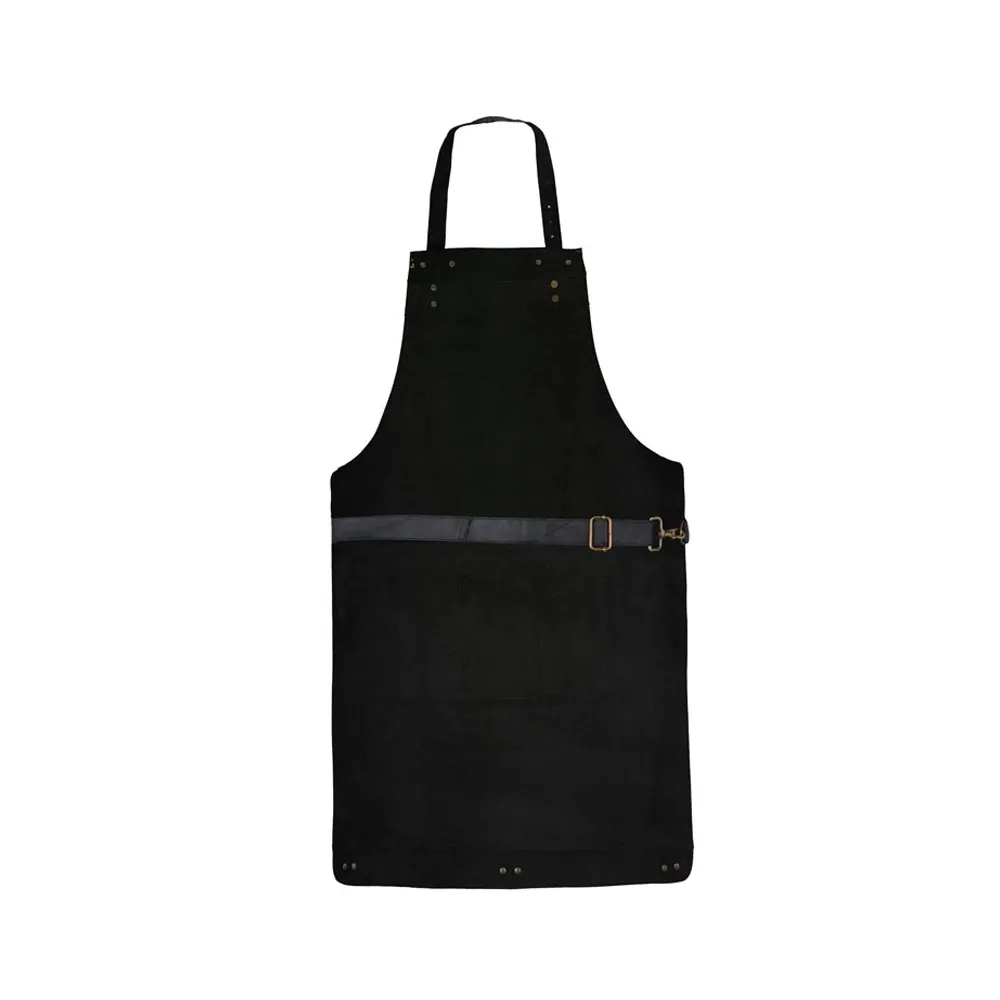 Black Wax Full Grain Leather Apron by Jacket Field