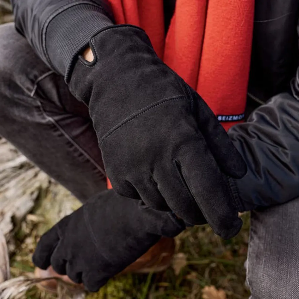 Mens Sheep Winter Gloves Leather with Fleece Lining by Jacket Field