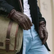Mens Touchscreen Sheepskin Leather Gloves by Jacket Field