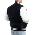 Mens Navy Blue & White Sleeves Clothing Varsity Jacket by Jacket Field