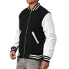 Mens Black & White Clothing Varsity Jacket by Jacket Field