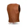 Womens Brown Distressed Leather Vest by Jacket Field