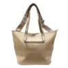 Womens Beige Faux Leather Shoulder Bag by Jacket Field