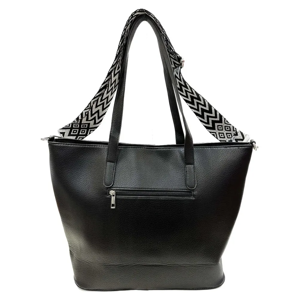 Womens Black Aphrodite Leather Handbag by Jacket Field