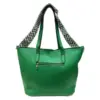 Womens Dark Green Aphrodite Leather Handbag by Jacket Field