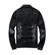 Mens Blank Shady Black Denim Jacket by Jacket Field