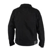 Mens Jet Black Denim Jacket by Jacket Field