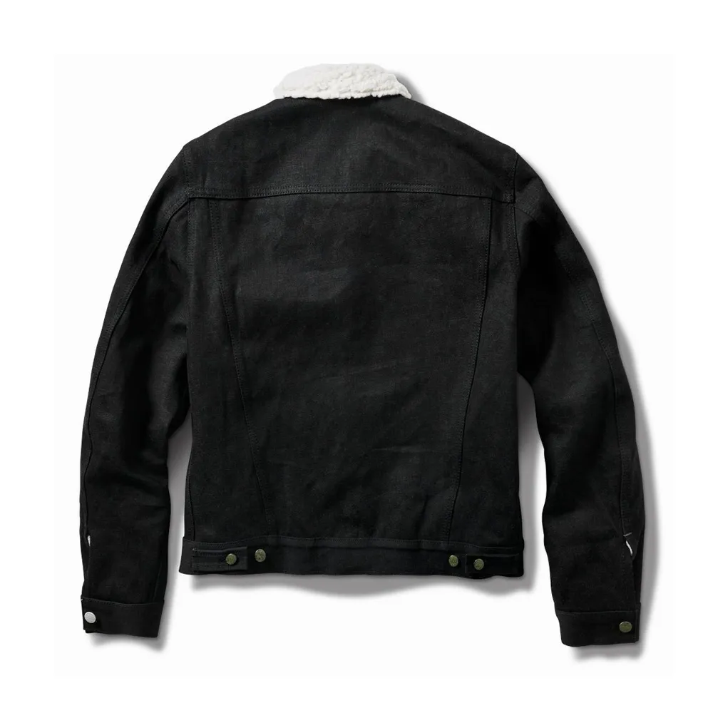 Mens Sulfur Balck Denim Jacket By Jacket Field