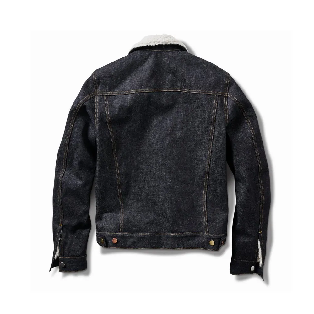 Mens Shearling Denim Jacket by Jacket Field