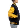 Womens Navy Blue Wool Body Clothing Varsity jacket by Jacket Field