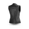 Ludlow Women’s Leather Motorcycle Vest – Sheep Diamond Club Style by Jacket Field