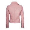 Womens Moto Style Pink Jacket by Jacket Field