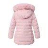 Womens Winter Waterproof Pink Long Coat by Jacket Field