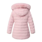 Womens Winter Waterproof Pink Long Coat by Jacket Field