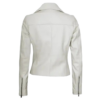 Women’s Moto Style White Leather Jacket By Jacket Field