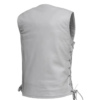Women’s Motorcycle White Leather Vest By Jacket Field