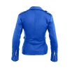Womens Brando Leather Blue Jacket by Jacket Field