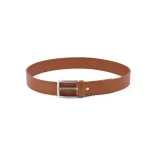 Men's Brown Premium Buckle Formal Leather Belt By Jacket Field