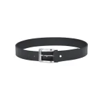 New Men's Black Plain Casual Leather Belt By Jacket Field