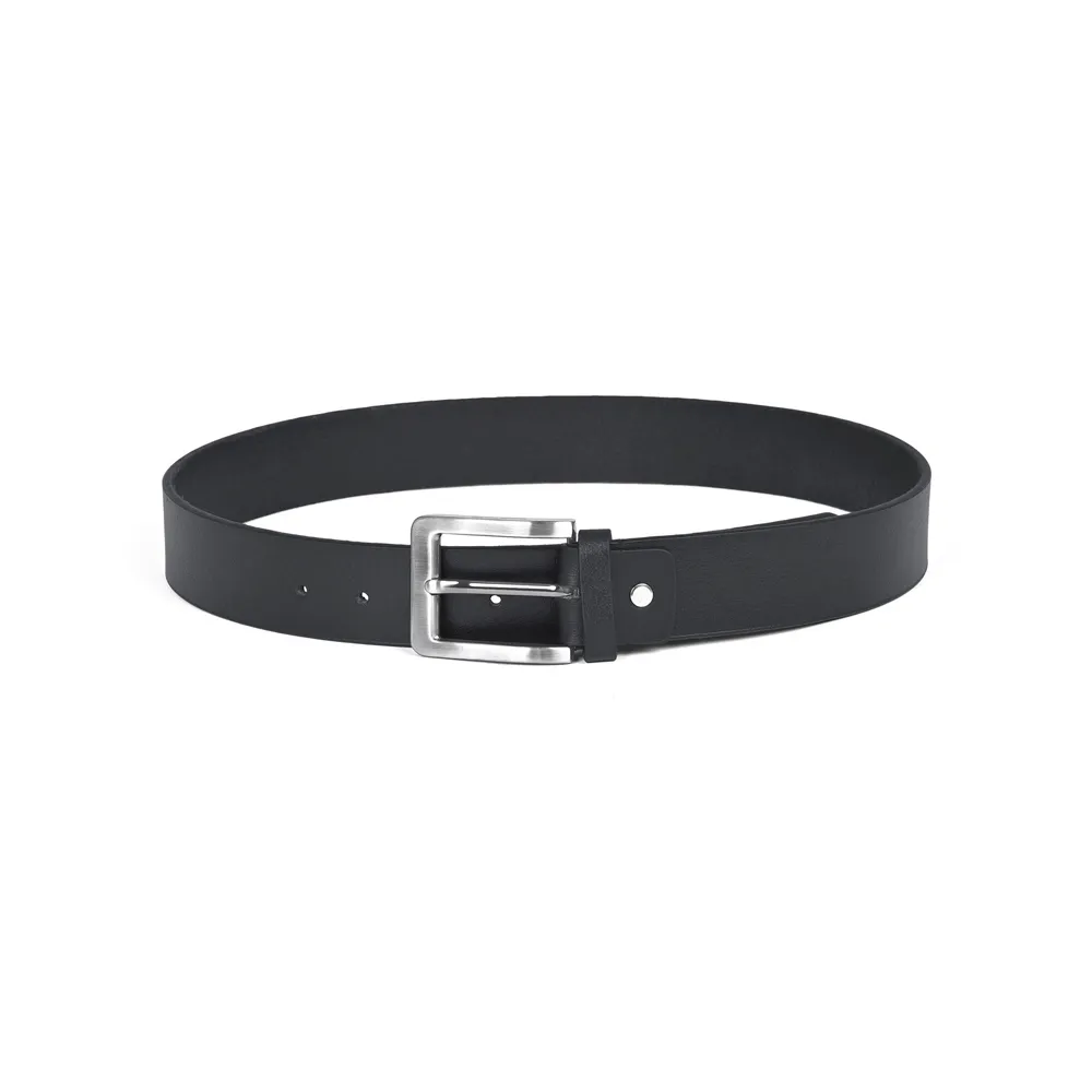 New Men's Black Plain Casual Leather Belt By Jacket Field