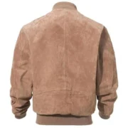 Mens Camel Brown Suede Leather Bomber Jacket by Jacket Field