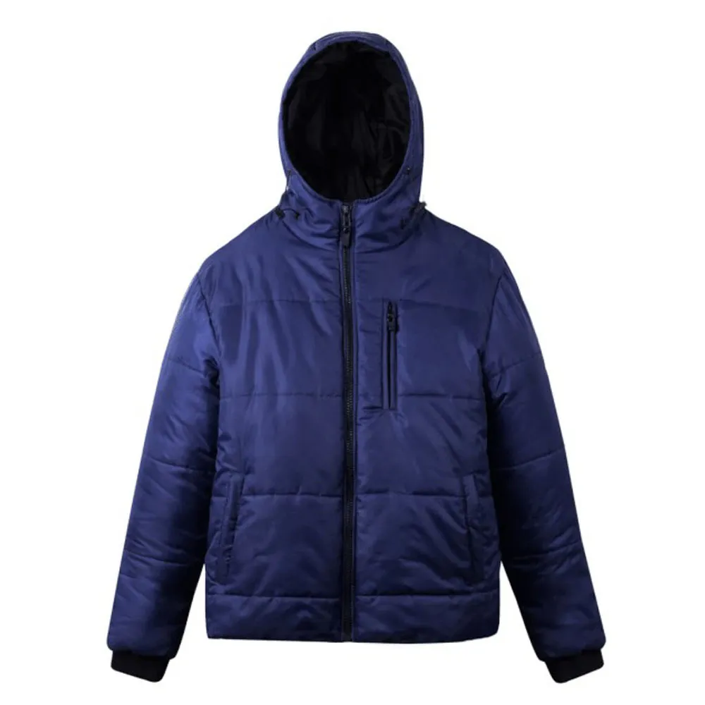 Men's Colby Winter Puffer Blue Jacket - Down Jacket By Jacket Field