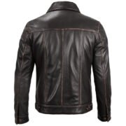 Mens Harrington Premium Brown Leather Jacket by Jacket Field