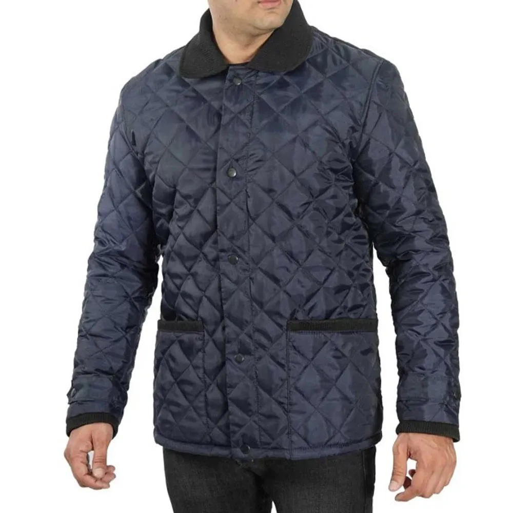 Hector Men's Navy Blue Jacket​ Quilted - Bomber Style By Jacket Field