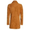 Womens Brown Leather Suede Coat by Jacket Field