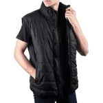 Mens Black Gilet Puffer Vest by Jacket Field