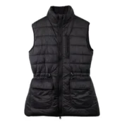 Kellie Womens Black Padded Puffer Vest by Jacket Field