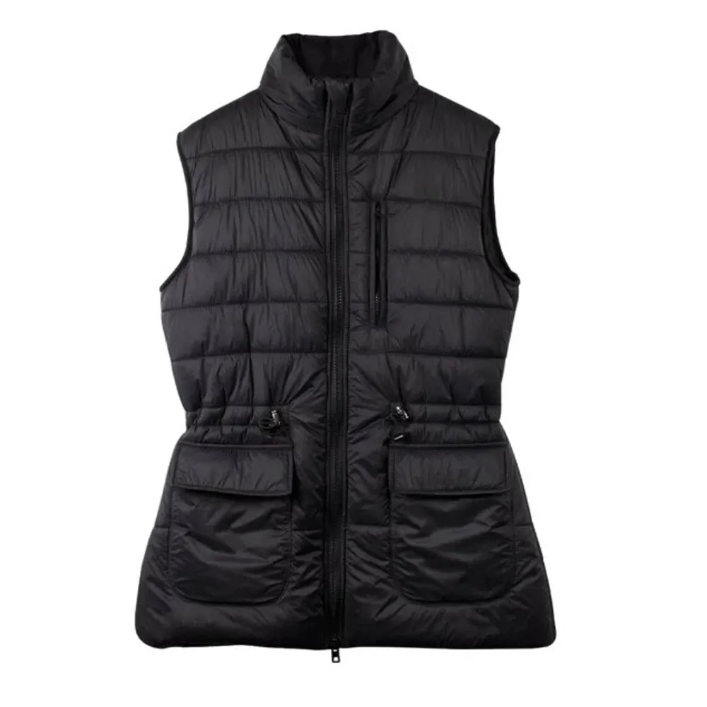 Kellie Womens Black Padded Puffer Vest by Jacket Field