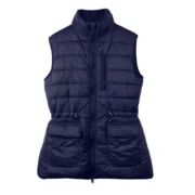 Kellie Womens Blue Gilet Jacket Puffer Vest by Jacket Field