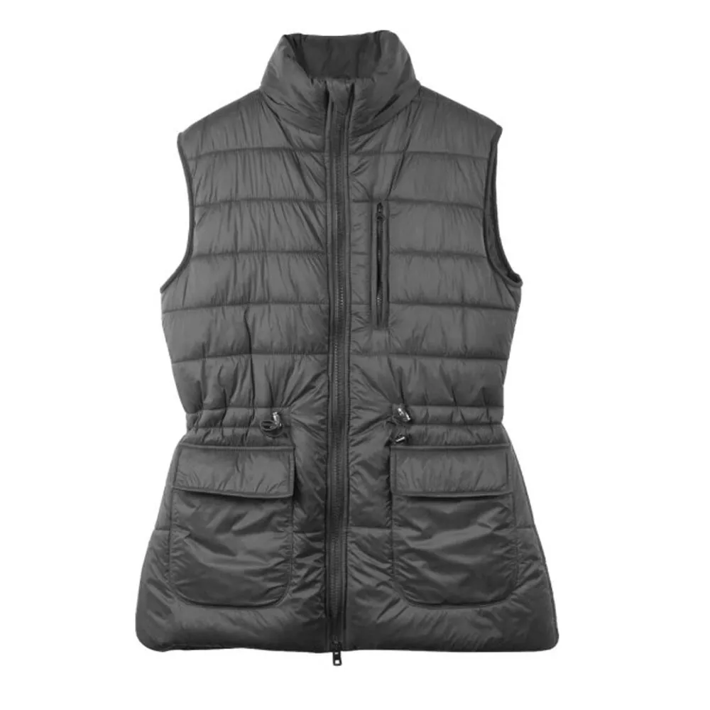 Kellie Womens Grey Puffer Vest by Jacket Field