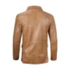 Mens Camel Brown Leather Blazer by Jacket Field