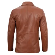 Mens Cognac Brown Leather Blazer Jacket by Jacket Field