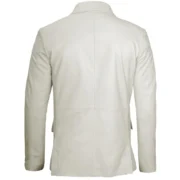 Mens Lambskin Leather Blazer Off White Jacket by Jacket Field