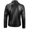 Mens Black Lambskin Leather Motorcycle Jacket by Jacket Field