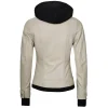 Beige Real Leather Bomber Jacket Women with Hood by Jacket Field
