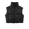 Vienna Womens Black Gilet Puffer Vest by Jacket Field