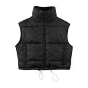 Vienna Womens Black Gilet Puffer Vest by Jacket Field