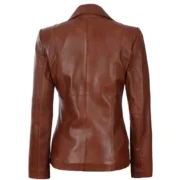 Womens Lambskin Brown Leather Jacket by Jacket Field