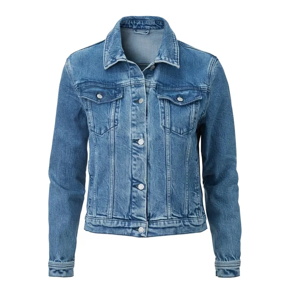 Womens Denim Trucker Blue Jacket by Jacket Field
