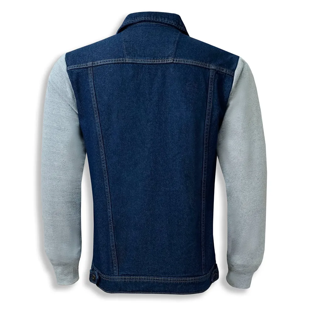 Mens Blue Cotton Denim Jacket by Jacket Field