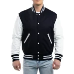 Mens Navy Blue & White Sleeves Clothing Varsity Jacket by Jacket Field