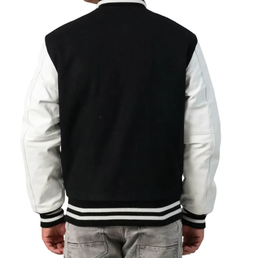 Mens Black & White Clothing Varsity Jacket by Jacket Field