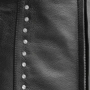 Womens Kristen Black Leather Vest by Jacket Field